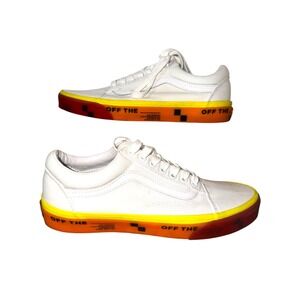 Vans Old Skool Off The Wall Logos White Gradient Sneakers Men's‎ 8.5 Women's 10